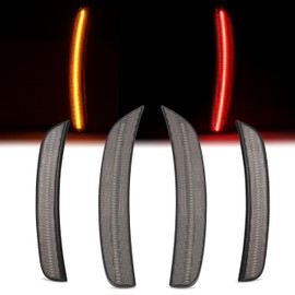 HECASA LED Side Marker Light Compatible with 2012-2019 Fiat 500 500c 500E & 2013-2017 Dodge Viper Front Rear Parking Side Marker Lamp Replacement for FI2555100 FI2554100 Left & Right 4Pcs Smoke Lens