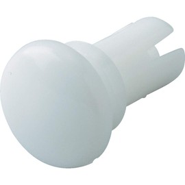 TRUSCO Push Rivets TPR2032-W Sheet Thickness 0.05 - 0.08 inches (1.3 - 2.0 mm), Hole Diameter 0.08 inch (2.1 mm), Length 0.1 inch (3.2 mm), White, Pack of 50