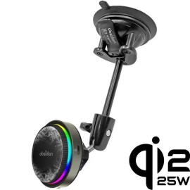 차량용 유리 흡착 Qi2 25맥세이프 e쿨링 핸드폰 고속 무선충전거치대 Car Glass Suction Qi2 25 MagSafe E-Cooling Phone Fast Wireless Charging Holder