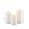CozierGlow Rechargeable Flameless Pillar Candles with Remote Timer, 3D Moving