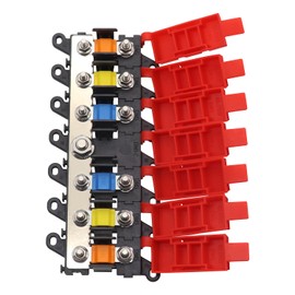 TIYANG 6way Midi Fuse Holder Automotive Marine Boat Car Audio Motor Copper Fuse Block Midi Holder 30 Amp 60Amp 100Amp Midi Fuses 1in 6out