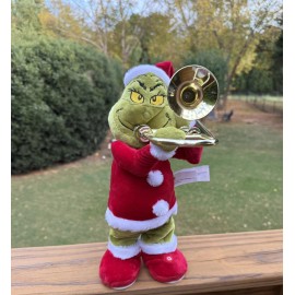 Gemmy Animated Dr. Seuss Plush Grinch Playing a Trombone You're a Mean One 2024