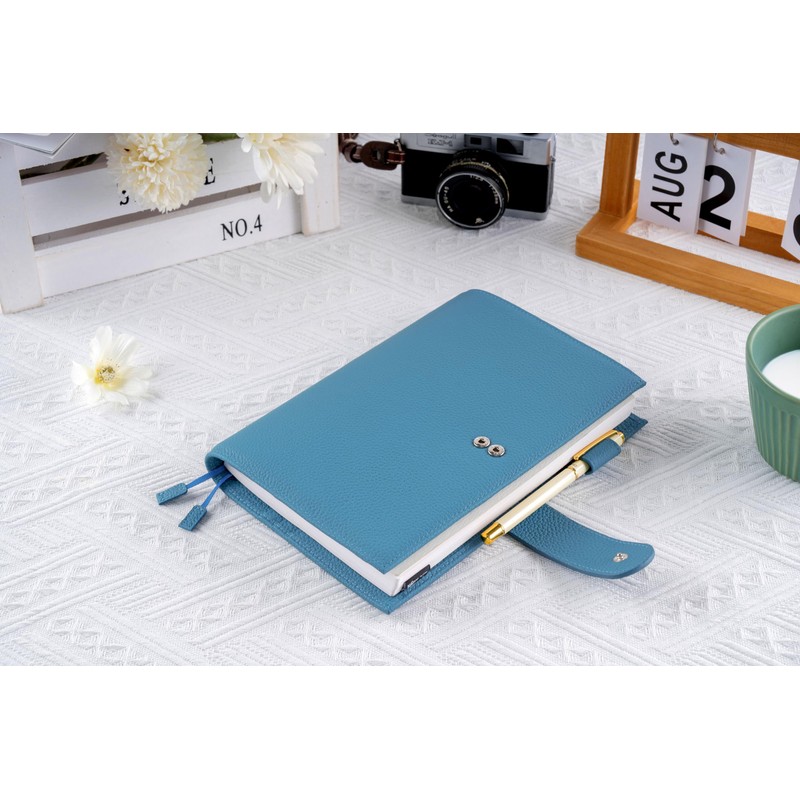 A5 Genuine Leather Notebook Cover, Notebook-Cover Compatible with Nichichi Cousin