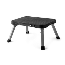 STOODER 11" Step Stool, Non-Slip 16x12 Large Platform Sturdy Folding Step Stools, Metal Fram, Portable Compact 1-Step Ladder for Kids Adults Seniors at Indoor Outdoor (11 inch, Black)