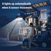 Daphino Solar Outdoor 2500LM Security Lights, 3 Heads Dimmable SpotLights