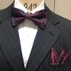 Bordeaux Paisley (Bow Tie & Pocket Square) 2-Piece Set, Men's,