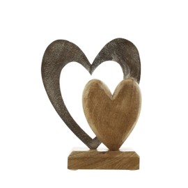 Wooden Decoration "Heart in Heart"