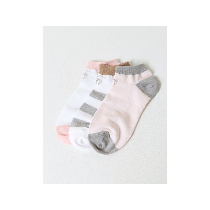 Hazzys (대구신세계)선물추천 컬러 배색 여성 발목 양말 3종 세트 HISS4F004WT