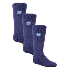 HEAT HOLDERS Children's Thermal Socks for Wellington Boots, Pack of 3, Boys and Girls, Warm Thermal Socks for Winter, Deep blue