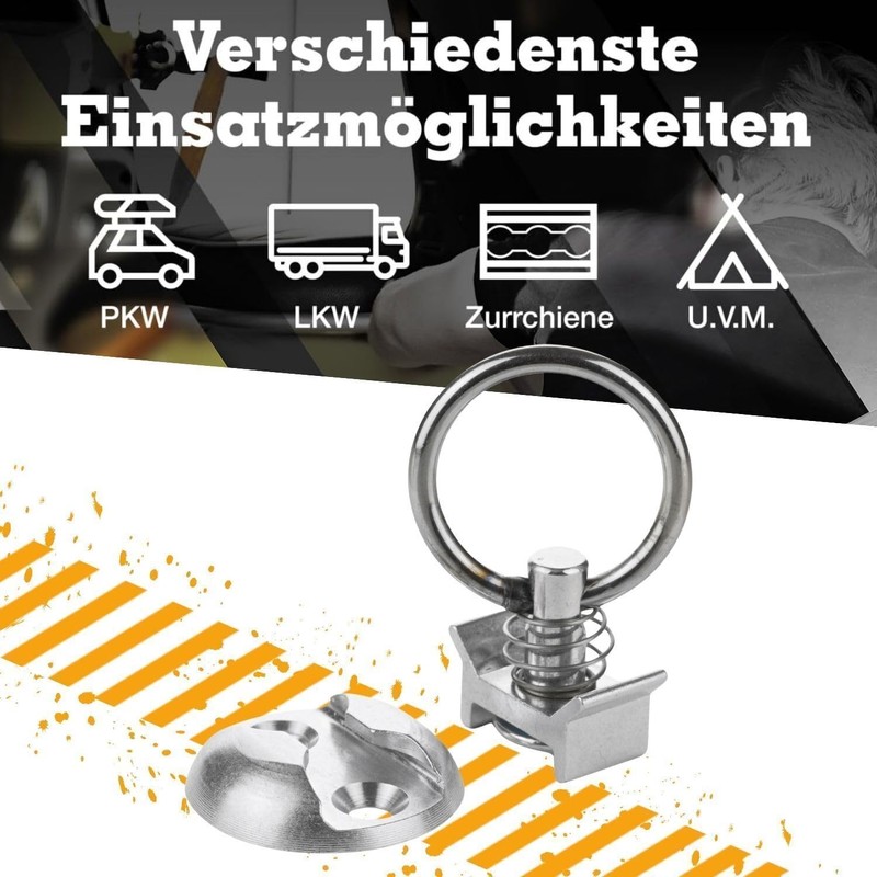 Safetytex Single End Fitting with Lashing Point for Airline Rail