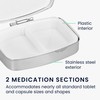 kwmobile 2 Compartment Pill Box - Set of 2X Stainless