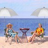 Burbell 2 Set Beach Chair with Umbrella Foldable Camping Chair