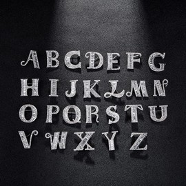 Letter Brooch Pins Initial Rhinestone Brooch for Women Crafts, Silver Plated Metal A-Z 26 Letters Rhinestone Crystal Lapel Pin Brooches