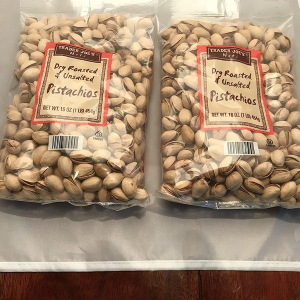 Trader Joe's Dry Roasted & Unsalted Pistachios 2 Pack-32 oz total
