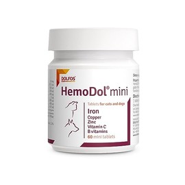 HemoDol 60 mini tablets Iron Support for Dogs and Cats Copper Zinc B Vitamins