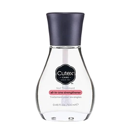 Cutex All-In-One Nail Strengthener Treatment, Base & Top Coat (13.6ml) for Weak & Damaged Nails, Chip Resistant, Dermatologist Tested