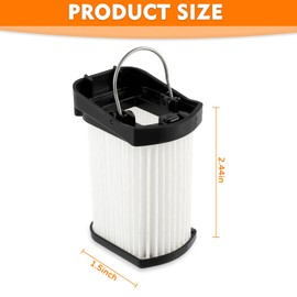 HUAREW Replacement Vacuum Filters Compatible with Shark WANDVAC Cordless Hand Vacuum WV401BL WV401PK WV403BR WV410BL WV410GN WV410PR, Fabric Filter Compare to Part # XFFWV400 (Pack of 4)