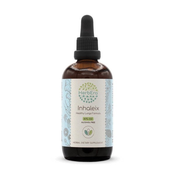 HerbEra Inhaleix B120 Alcohol-Free Extract Tincture, Elecampane Root, Horehound Herb,