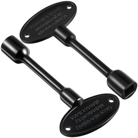 Tondiamo 2 Pcs Universal 3-Inch Gas Valve Key Fireplace Key for Gas Fire Pits Polished Brass Replacement for Outdoor Fireplace Fits Both 1/4-in and 5/16-inch Turn Ball(Black)
