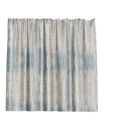 Bath Elements Luxurious Cotton Blend Shower Curtain - Spa Quality Bathroom Essential with Buttonhole Loops, Easy to Install & Clean, 72x72 inch, Home Spa Collection (Light Blue Abstract)