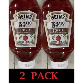 Heinz 2x Heinz SIMPLY Tomato Ketchup VALUE BULK Size Bottle Tub 31 oz - 2 PACK