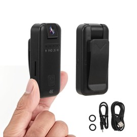 4K Thumb Action Camera, Miniature 4K Motion Camera Sport Camera with Rotating Lens 180°, Memory Card Expandable to 256GB, for Cycling, Hiking, Sports