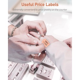 Uniclife 200 Pcs Price Tags with String Attached 1.38" x 0.87" Writable Orange Hang Tags String Tag for Pricing Clothing Jewelry Price Display Labels Blank Merchandise Marking Paper Tag