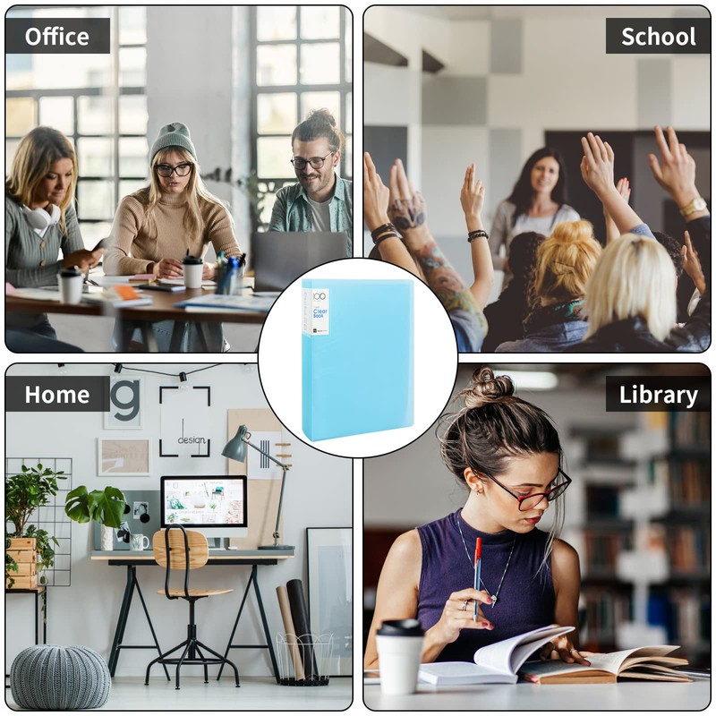 A4 Display Book with Transparent Pockets, 100 Pockets, A4 Presentation