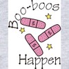 CafePress Boo Boos Happen Cute Baby Bodysuit Romper Dark Heather