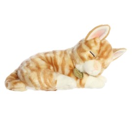 Aurora® Adorable Miyoni® Tots Sleepy Tabby Kitten Stuffed Animal - Lifelike Details Make a Cherished Companion - Perfect for Decorating Bedrooms or Classrooms - Orange 10 Inches