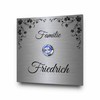 Robust doorbell made of stainless steel with desired text and