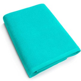Softerry - Solid Beach Towel 30 x 60 inch Extra Soft Pool and Resort Style - 100% Cotton (1 Towel, Aqua)