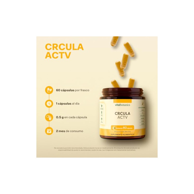 Active Circulation Jengibre, Ajo, Cúrcuma y Omega 3-6-9 VITAL BOTANICS