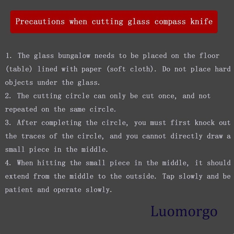 Luomorgo 30cm/11.81" Max.Round Dia Adjustable Glass Circle Cutting Suction Cup