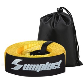 sumpluct Sumpluct Recovery Tow Strap 2in X 20ft Exceed Heavy Duty 25,000 lbs Break Strength, Use for Emergency Towing Rope, Tree Saver, Winch Extension, Triple Reinforced Loops,Car Accessories