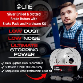 R1 Concepts Front Brakes and Rotors Kit |Front Brake Pads| Brake Rotors and Pads| Optimum OEp Brake Pads and Rotors| Hardware Kit WGUH1-76159