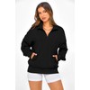 PRETTYGARDEN Womens Half Zip Oversized Sweatshirts Fleece Hoodies 2025 Trendy