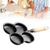 Eggs Pan 4 Cup Nonstick Cast Iron Omelette Skillet for