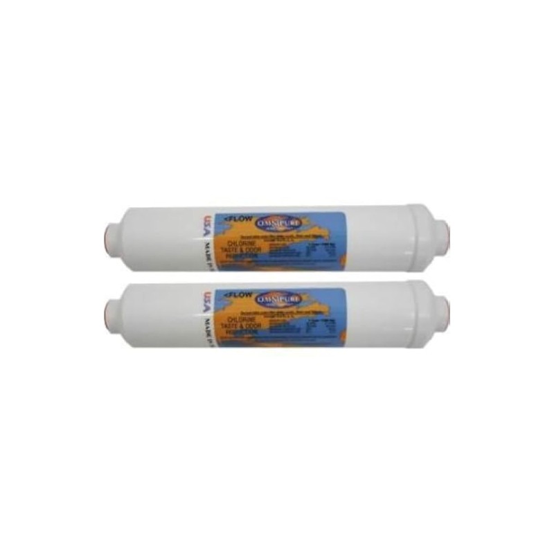 Omnipure (K5615-JJ) 12"x2.5" Inline K-Series 1 Micron Carbon Block With