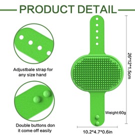 Aoche 2Pack Dog Bath Brushes, Dog Grooming Brush Dog Bath Brush Scrubber Pet Shampoo Brush Soothing Massage Rubber Comb with Adjustable Ring Handle for Wet Dry Long Short Haired Dogs and Cats