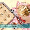 HOMURE Cookie Scoop - 1.5 Tbsp, Spring-Loaded, Red, Stainless Steel,