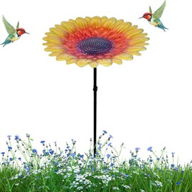 Bird Feeders for Outdoors | Bird Baths for Outdoors - Garden Bath Tray Waterer Metal Flower Birdbaths for Yard Lawn Decor Outside House Deck Patio