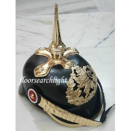 German Prussian Leather Helmet Pickelhaube Bavarian Officer Wearable WWI Helmet