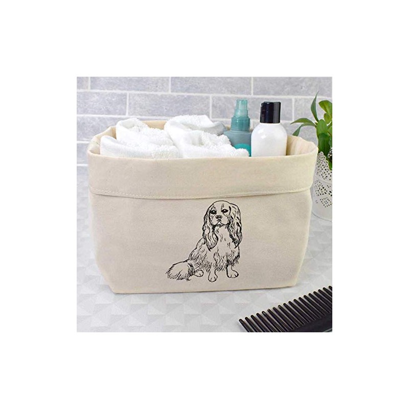Large 'King Charles Spaniel' Canvas Organiser/Storage Bag (OR00008918)