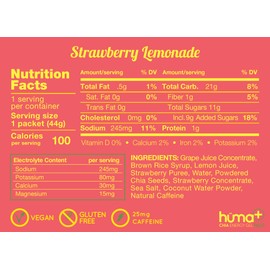 HMA CHIA ENERGY GEL Huma Plus (Double Electrolytes) - Chia Energy Gel, Variety Pack - Stomach Friendly, Real Food Energy Gels (12 Original and 12 Plus Gels)