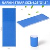 XINGYUNDEL Paper Napkin Bands,Napkin Rings Self Adhesive,Silverware Wraps Bands(Blue,2000 pcs)