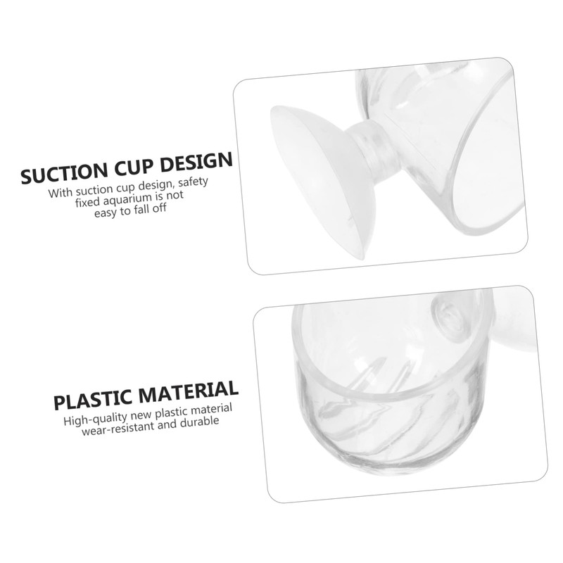 Mipcase 4pcs Acrylic Fish Feeding Cups Durable Shrimp Feeder Food