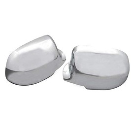 Mirrors Cover Compatible With 1999-2006 CHEVY SILVERADO GMC SIERRA PICK-UP, ABS Chrome Side Mirrors Cover Left Right by IKON MOTORSPORTS, 2003 2004 2005