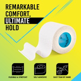 Max Tape White Cohesive Bandage Football Sock Tape, Shin Pad Tape 5cm x 4.5m Box of 6