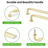 KOMOTIA 10 Pack 5 Inch Cabinet Pulls Brushed Gold Kitchen